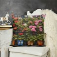 thumbnail image 2 of Geraniums Pillow Sham, Old Wooden Window with Terracotta Plant Pots and Colorful Blooming Flowers, Decorative Standard Size Printed Pillowcase, Multicolor, 2 of 5