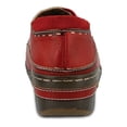 thumbnail image 5 of Womens Closed-Back Hand-Painted Leather Clogs - Red - European Size 41, 5 of 7