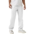 thumbnail image 4 of HKYNLAG Baggy Sweatpants for Men Fleece Wide Leg Sweats Pants Loose Casual Open Bottom Joggers with Pockets White M, 4 of 7