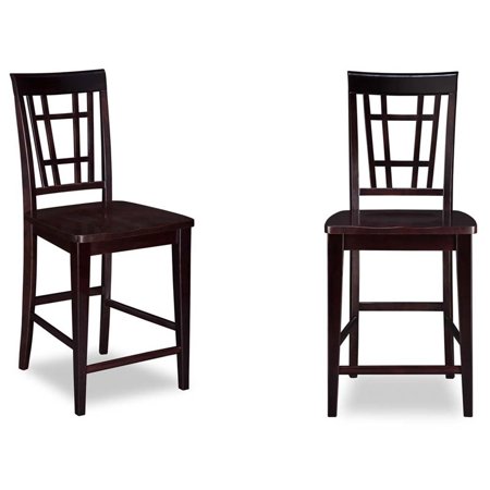 Atlantic Furniture Montego Bay Bar Stool in Espresso (Set of 2 Atlantic Furniture Montego Bay Bar Stool in Espresso (Set of 2