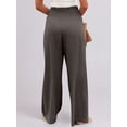 thumbnail image 3 of ANRABESS Women Linen Palazzo Pants Summer Boho Wide Leg High Waist Casual Lounge Pant 2026 Beach Travel Vacation Outfits Coffee L, 3 of 10