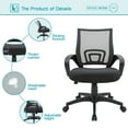 thumbnail image 3 of Lacoo Adjustable Mid Back Office Chair Mesh Swivel Desk Chair with Armrests, Black, 3 of 7