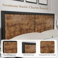 thumbnail image 5 of VECELO Full Size Metal Platform Bed Frame with Wooden Headboard and Footboard, Industrial Style Full Bed, No Box Spring Needed, Easy to Assemble, Rustic Brown, 5 of 16