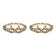 thumbnail image 2 of Minnieouse Anillo de diamantes de imitación Elegante Detalle de diamantes de imitación Bowknot Anillos Regalo de boda Dorado 2piezas, 2 of 6