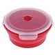 thumbnail image 2 of Cuenco plegable de silicona telescópico plegable para acampar al aire libre con tapa rojo, 2 of 9