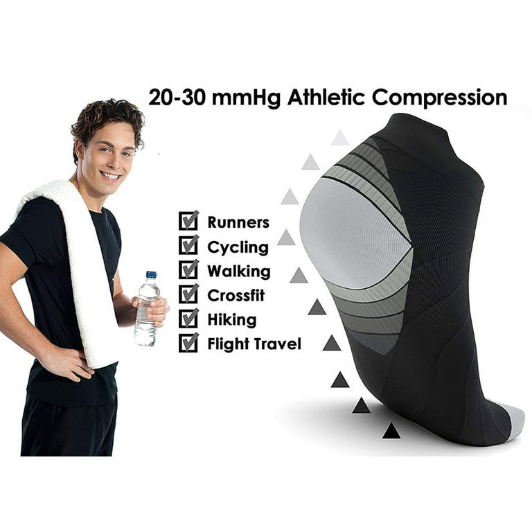 Sexy Dance Copper Low Cut Compression Running Socks For Men & Women -3/6Pairs-Circulation best for Athletic,Ankle Support Travel 