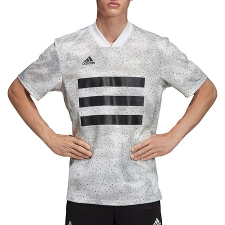 adidas Men's TAN Camouflage Graphic Short Sleeve Soccer Jersey