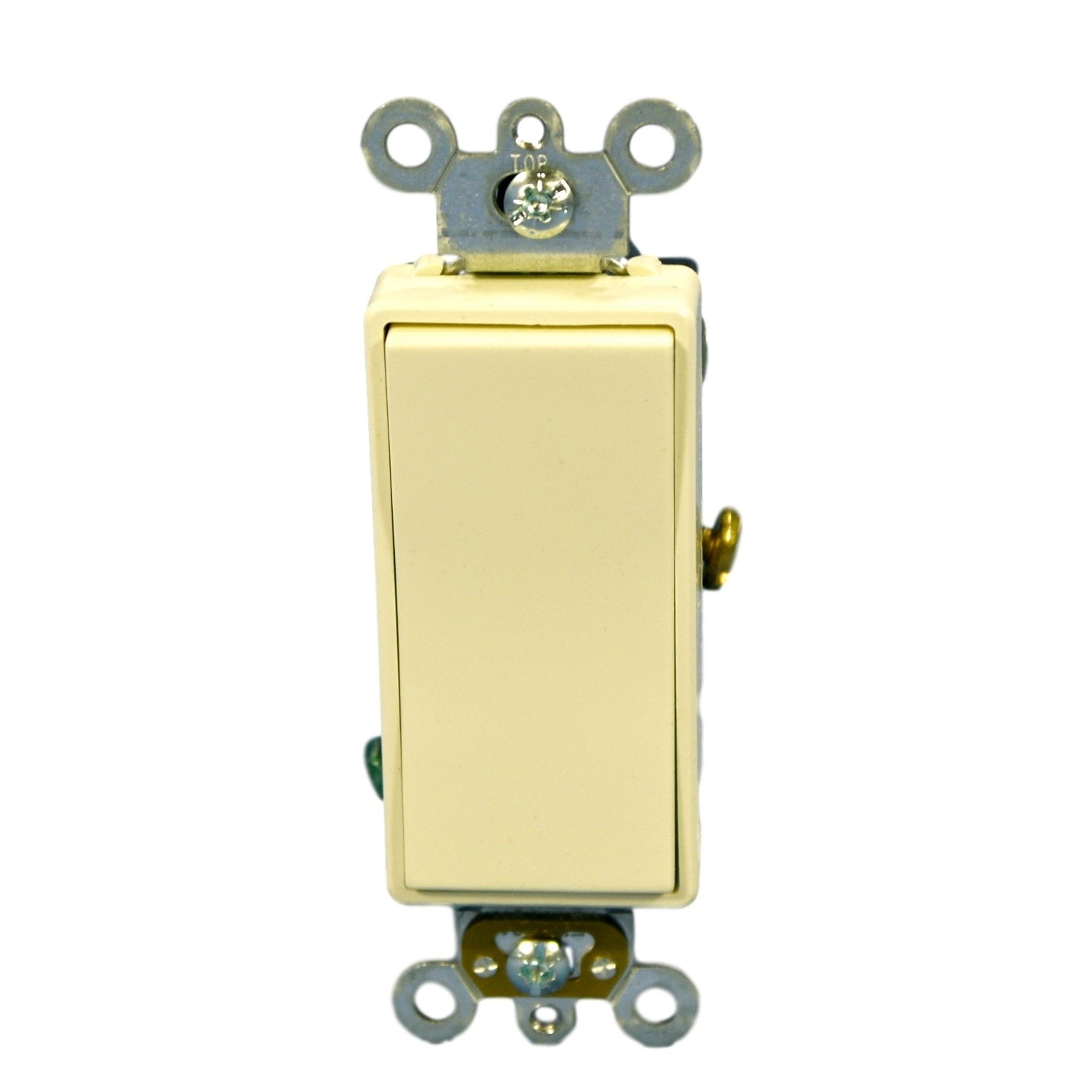 Leviton 5685-2E Decora Plus Rocker Switch, 15 Amp 120/277 Volt, Single-Pole Double Throw, Center Off, Maintained Contact, Black