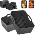 thumbnail image 2 of Food Grade Air Fryer Silicone Liners for Ninja Dual Air Fryer, Non-Stick Air Fryer Basket Accessories for Ninja, 2 of 7