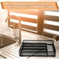 thumbnail image 3 of Black Kitchen Drawer Organizer, Walchoice Metal Mesh Silverware Organizer, Cutlery Holder Tray for Kitchen Drawers, 5 Compartment - 12.5 x 9.25 x 2 inch, 3 of 7