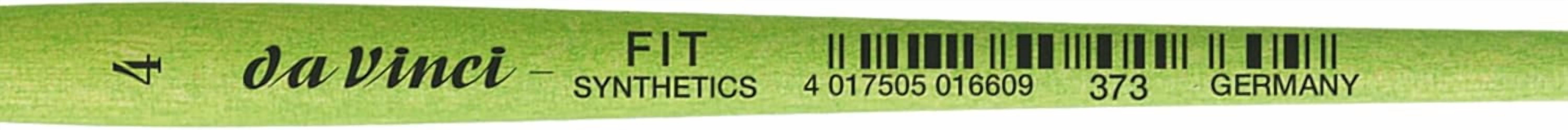 JJEAN-Student Series 373 Fit for School and Hobby Paint Brush, Round Elastic Synthetic with Green Matte Handle, Size 4