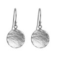 thumbnail image 2 of harmtty 1 Pair Dangle Earrings Uneven Plating Metal Round Sheet Hook Earrings for Banquet Party Wedding Prom, 2 of 7