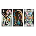 thumbnail image 2 of Designart "Retro Abstract Illustration Divine Secrets VII" Modern Geometric Wall Art Set Of 3 - Multicolor Abstract Gallery Set For Office Decor, 2 of 7