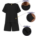thumbnail image 5 of ZANZEA Women Summer Cotton Linen Sets Short Sleeve Tops Loose Shorts Casual Outfits, 5 of 8