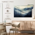 thumbnail image 5 of Elephant Stock Foggy Blue Mountainscape Wall Art - Horizontal Canvas Wall Art - Living Room Wall Decor - Nature Canvas - Blue And Beige Decor - 12" x 8", 5 of 8