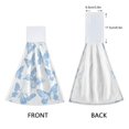 thumbnail image 3 of Yayeee Kitchen Hanging Hand Towels Set of 2 with Loop Bathroom Absorbent Tie Towel, Blue Butterfly, 3 of 7