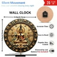 thumbnail image 3 of Golden Buddha Lotus Wall Clock 10-Inch Silent Wooden Wall Clock, Battery Operated (AA Batteries Not Included), Artistic Home Decor, 3 of 7