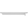 thumbnail image 4 of Ekena Millwork 3"W x 18"D x 2"H Heaton Hidden Support Steel Bracket w/ 14" Support Depth, Hammered White, 4 of 11