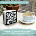 thumbnail image 3 of 1 pc Leaves and Branch Decorative Black Metal Napkin Holder for Table 4.9" x 4.9" x 1.9" Standing Napkin Holder for Home Kitchen Restaurant Picnic Party Coffee Bar Dining Room, 3 of 8