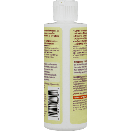 Hartz Ear Cleaner for Dogs & Cats with Aloe & Lanolin, 4 fl oz