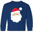 thumbnail image 3 of Inktastic Santa Claus, Smiling Santa, Santa Hat, Christmas Long Sleeve Youth T-Shirt, 3 of 5