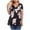 Black, variant on Women's Plus Size Short Sleeve V-Neck Printed Boho Blouse Casual Tunic Top Lightweight Polyester Daily Wear Home Office Vacation Spring Autumn Winter