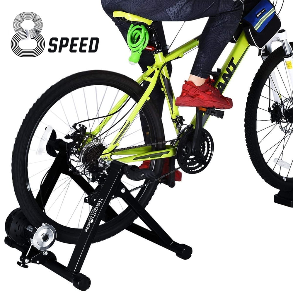 Walmart Bike Trainer Stand for Indoor Riding 26 28 700C Bikes Quiet Noise Reduction 8 Level Resistance Red Walmart