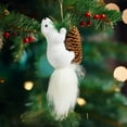 thumbnail image 6 of NWOKYZGH 1Pc forest Animals Ornaments Woodland Animal Faux Fur Plush Xmas Tree Hanging Ornaments Family Educational Playset for Gift Christmas Birthday Party Supplies, 6 of 8