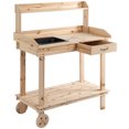 thumbnail image 4 of CHEERFUN Wooden Garden Potting Bench with Shelves and Storage for Plants, Outdoor Workspace Table, 4 of 7