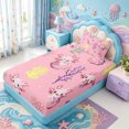 thumbnail image 2 of Manfei 3D-Printed Axolotl Twin Fitted Sheet,Cute Salamander Pattern Bedding,2-Piece,1 Fitted Sheet and 1 Pillowcase, 2 of 6