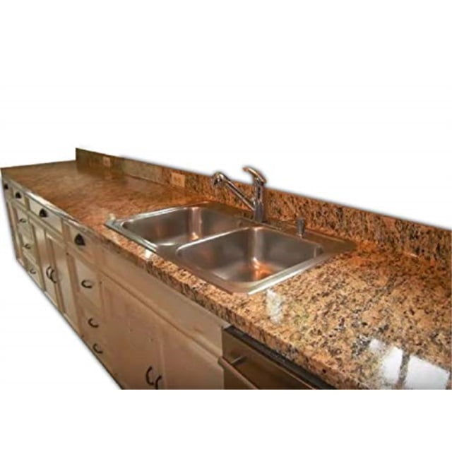 EZ FAUX DECOR Self Adhesive Marble Venetian Gold Granite Roll Kitchen Countertop Instant Update ...