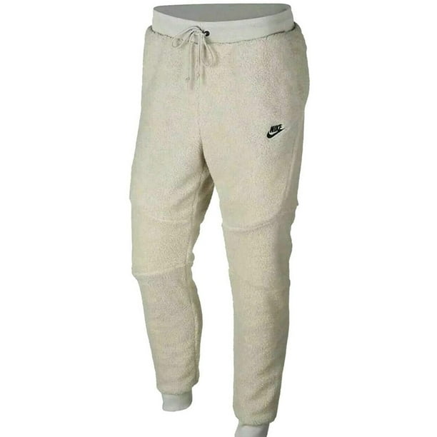 Nike Men's Sportswear Tech Fleece Icon Sherpa Joggers Pants Light Bone  aq2769-072