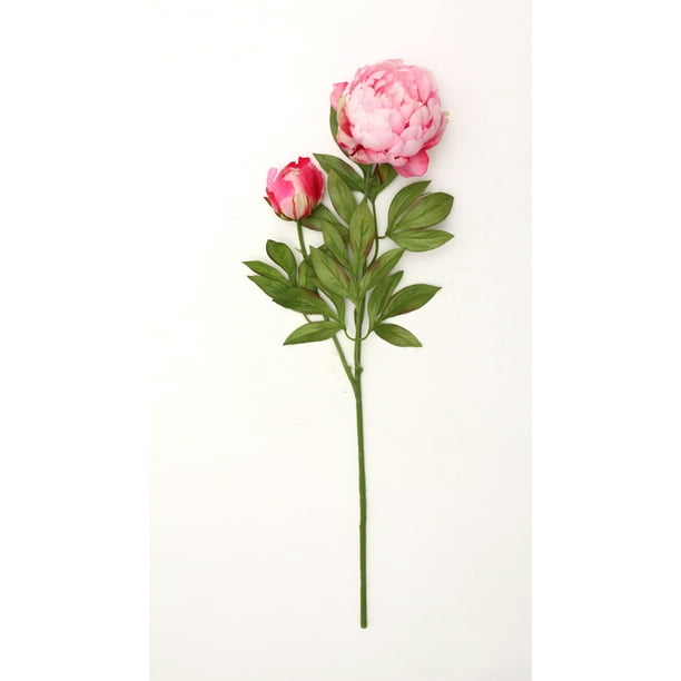Mainstays 27" Tall Artificial Peony Flower Peony Stem with Pink Petals