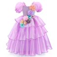 thumbnail image 1 of Encantador vestido de princesa para niñas, disfraz de princesa Isabella, Mirabel, Halloween, cumpleaños, graduación, fiesta de Carnaval Fivean unisex, 1 of 2