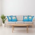 thumbnail image 4 of Ambesonne Blue Throw Pillow Cover 4 Pack, Greeting Text Party Hats, 16", Multicolor, 4 of 6