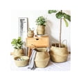 thumbnail image 1 of Seagrass Working Rattan Wicker Storage Basket Planting Folding Flower Pot Laundry Basket Home Garden Belly Flower Pot Decoration, 1 of 5