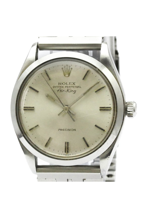 Pre-Owned ROLEX Air King 5500 Stainless Steel Automatic Mens Watch Vintage