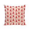 thumbnail image 1 of Fiudx Funda de Almohada de Árbol de Navidad, Diseño Festivo Rojo, Exquisitos Patrones de Copos de Nieve y Campanas, Suave Terciopelo, Decoración Navideña, Cómodo Protector de Cojín, Tamaño 45 X 45 Cm, 1 of 5