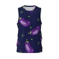 thumbnail image 2 of Easygdp Eggplant Men's Mesh Basketball Jersey Quick Drying Sleeveless Shirts Fitted Muscle Tank Tops Sport Round Neck T-Shirt - Large, 2 of 9