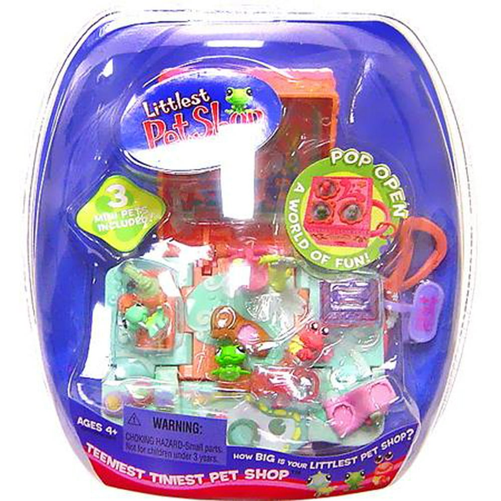 Littlest Pet Shop Teeniest Tiniest Pet Shop Frog, Crab & Lizard Figures Mini Play Set Walmart