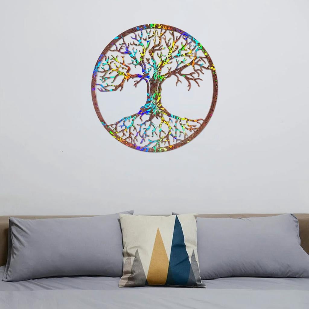 Osdhezcn Life Tree Wall Hanging Silicone Mold DIY Wall Pendant Decorative Epoxy Resin Mold Holographic Coaster Desktop Ornaments