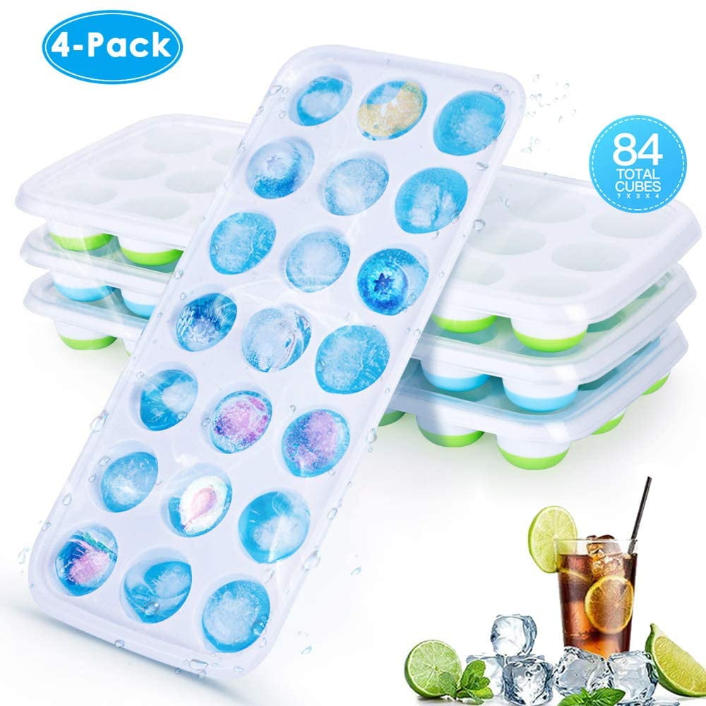 Silicone Ice Cube Mold [4 Pieces], Ice Cube Mold With