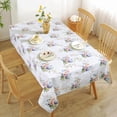 thumbnail image 6 of Colorful Floral Tablecloth, Waterproof Flower Table Cloth for Rectangle Tables, Wrinkle Resistant Decorative Table Cover for Kitchen Dining Parties Picnic (54 * 72in), 6 of 6