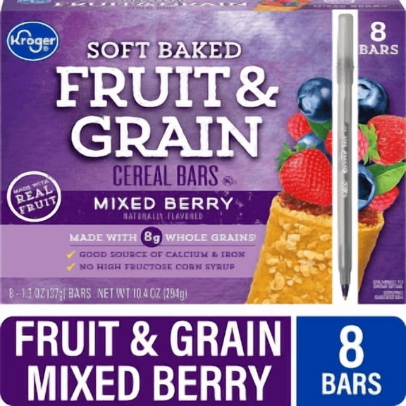 Kroger® Fruit and Grain Mixed Berry Cereal Bars