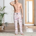 thumbnail image 2 of Balery Retro Floral Pantalones de pijama para hombre, pijama ultraligero, pantalón de descanso-Large, 2 of 6