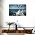 thumbnail image 3 of Elephant Stock Sailboat Adventure Wall Art - Horizontal Canvas Wall Art - Living Room Wall Decor - Transportation Canvas - Blue And Beige Decor - 30" x 20", 3 of 8
