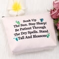 thumbnail image 4 of Cactus Makeup Bag Soak Up The Sun Stay Sharp Cactus Cosmetic Bag Inspirational Saguaro Cactus Quote Makeup Bag Cactus Lovers Gift Employee Colleague Motivation Bag, 4 of 6