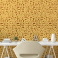 thumbnail image 3 of Ambesonne African Peel & Stick Wallpaper for Home, Random Doodles, 13"x100", Brown Marigold Mustard, 3 of 6