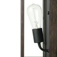 thumbnail image 2 of Globe Electric Greer 1-Light Matte Black and Faux Wood Outdoor Wall Sconce with Clear Glass Shade, 44788, 2 of 8