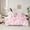 Lightpink, variant on jejeloiu Cartoon Cute Floral 7-Piece Twin Bedding Sets,Pink Purple Butterflies Bedding Comforter Set For Girls Reversible